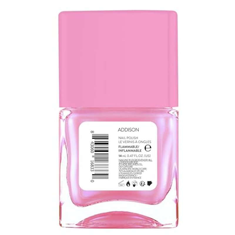 Nails Inc It's Topless Gel-Like Nail Polish, 4-in-1 Base Coat, Treatment, Color, Top Coat, Long Lasting, Strong, Chip Free, Glossy Salon Quality Manicure, Air Dry Nail Polish, Addison, 0.47 Fl Oz