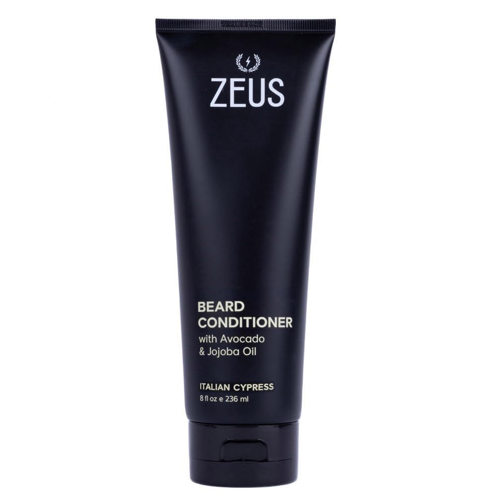 ZEUS Beard Conditioner for Men, Softening Formula (8 oz) Italian Cypress
