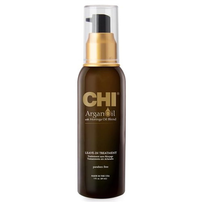 CHI Argan Oil Leave-In Treatment - Lightweight Formula with Moringa Oil for Moisturized Hair | 3 Oz