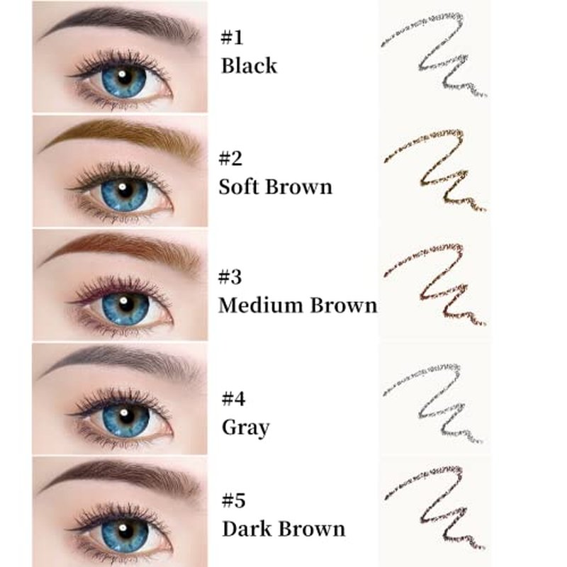 Eyebrow Pencil,2Pcs Professional Micro Brow Pencil with Spoolie Brush,Longwearing Waterproof Eyebrow Pencil,Eye Brow Pencils for Women.(Soft Brown)