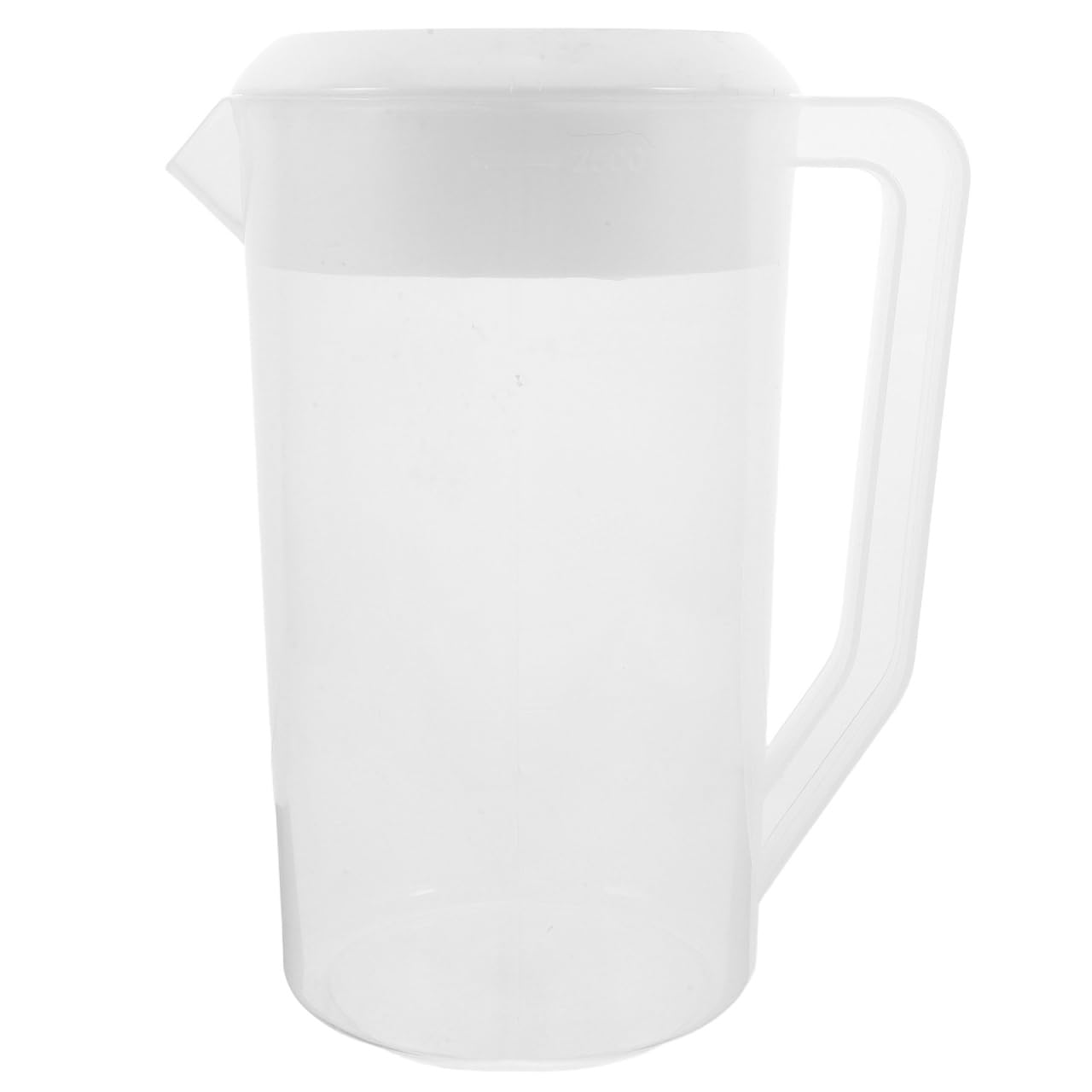 Housoutil 2.5L Plastic Beverage Pitcher Jug with Lid with Measurements