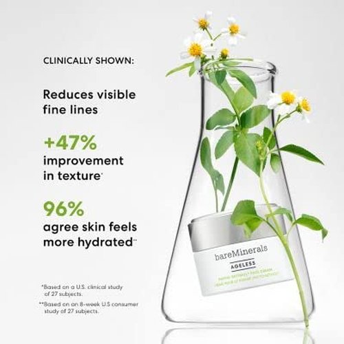 bareMinerals Ageless Phyto-Retinol Face Cream - Plant-Based Retinol & Hyaluronic Acid, Anti-Aging Moisturizer for Women