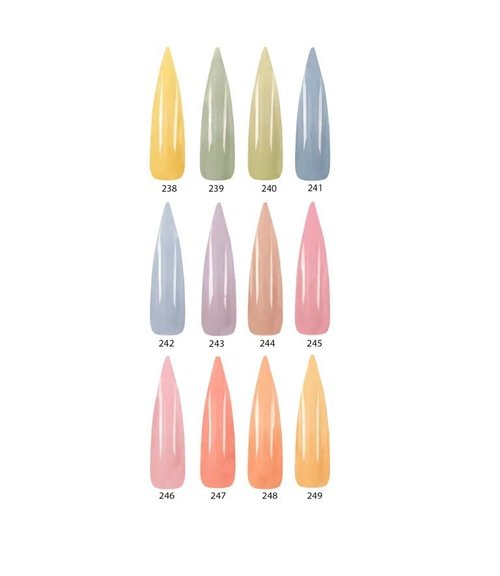 TONES Acrylic Powder Collection – Professional for Nail Extensions | 3D Nail Art Long-Lasting - Sculpting Vibrant Colors | 12 Stunning Shades (OH LALA)