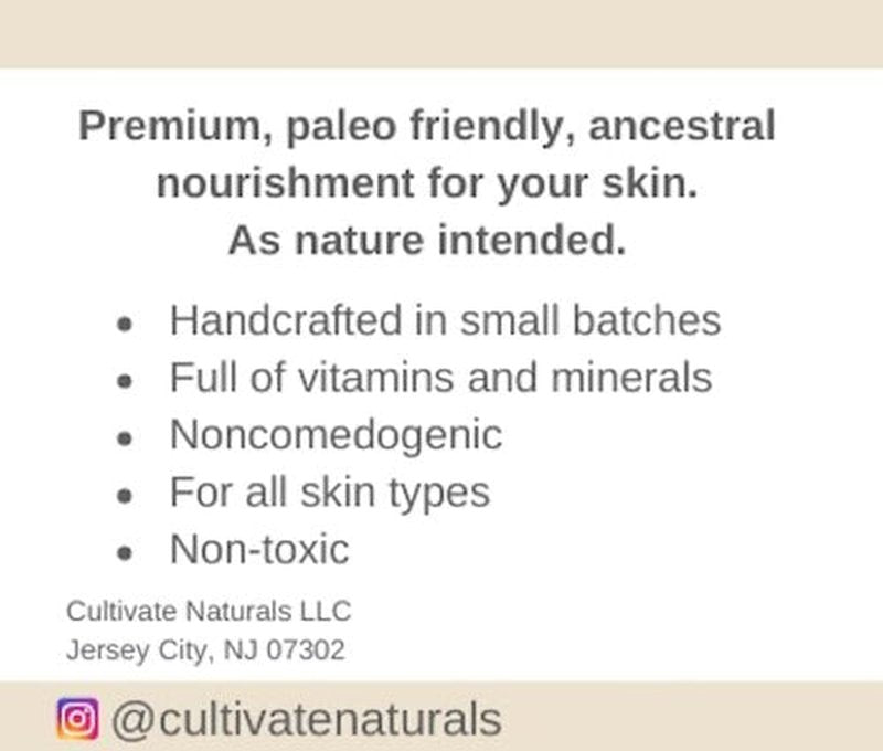 Reishi Tallow Body Balm - Unscented (2 oz) | Grass Fed Beef Tallow - Non-toxic, Paleo Friendly Skincare | Infused with Reishi Spore Extract | Moisturizing & Hydrating for Sensitive Skin