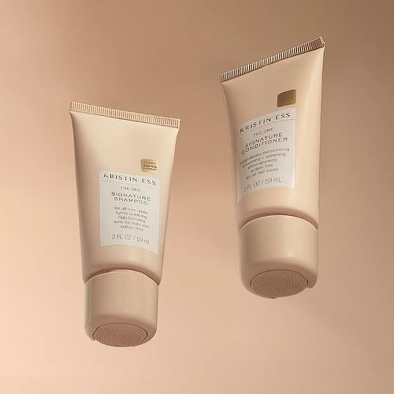Kristin Ess Travel Size Salon Shampoo & Conditioner Set - Moisturizing, Anti-Frizz, Sulfate-Free | Vegan & Color Safe