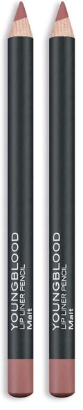Youngblood Clean Luxury Cosmetics Lip Liner Pencil, Malt | Long Lasting Creamy Matte Lip Liner Pencil | Cruelty Free, Paraben Free, Gluten Free, Vegan (Pack of 2)