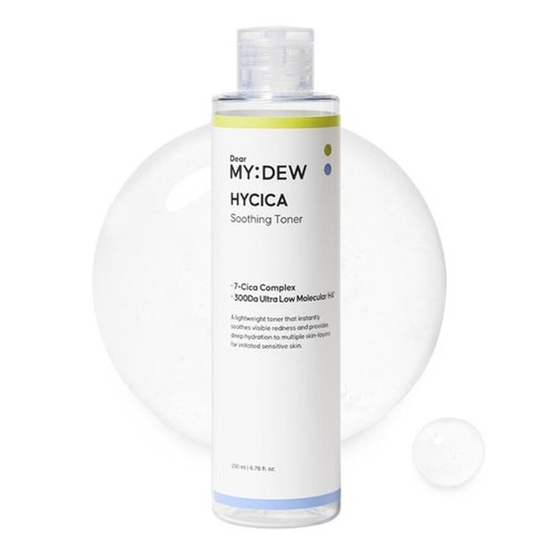 DearMYDEW HYCICA Soothing Toner | Calming Hydration Barrier Care for Sensitive Skin with Centella, Ultra-Low Molecular Hyaluronic Acid & Panthenol, Vegan Fragrance-Free Korean Skincare, 6.76 fl oz
