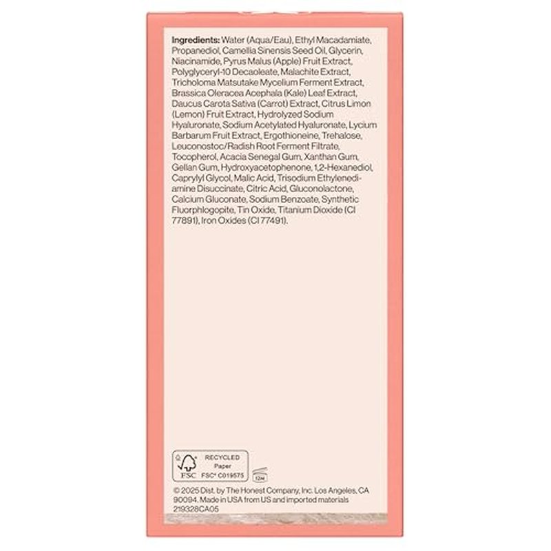 Honest Beauty Daily Green Juice Antioxidant Super Serum, Improves Skin Tone Texture, Gentle for Sensitive Skin, Fragrance-Free Vegan, 1 fl oz