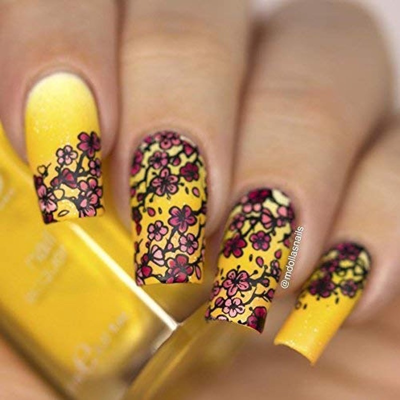 Whats Up Nails - Spring Stamping Plates 2 pack (B017, B045) for Nail Art Design