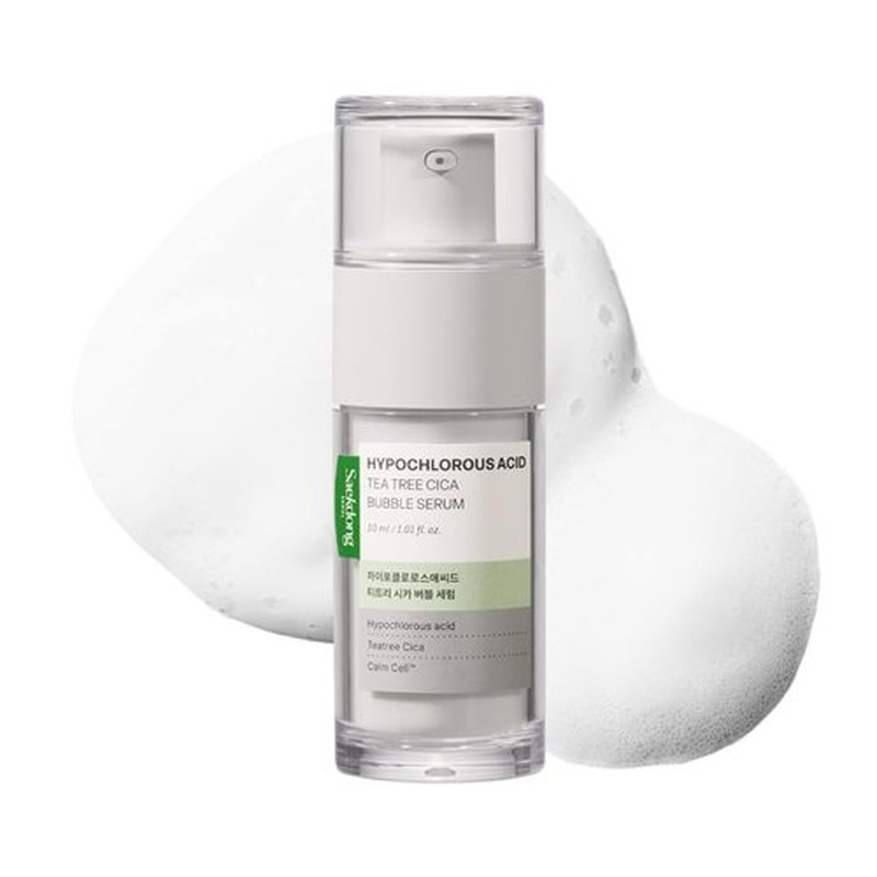 Saekdong Seoul Hypochlorous Acid Tea Tree Cica Bubble Serum – Advanced Bubble Trouble Care for Sensitive & Acne-Prone Skin, Oil Control & Skin Barrier Support, 1.01 fl oz, 30ml