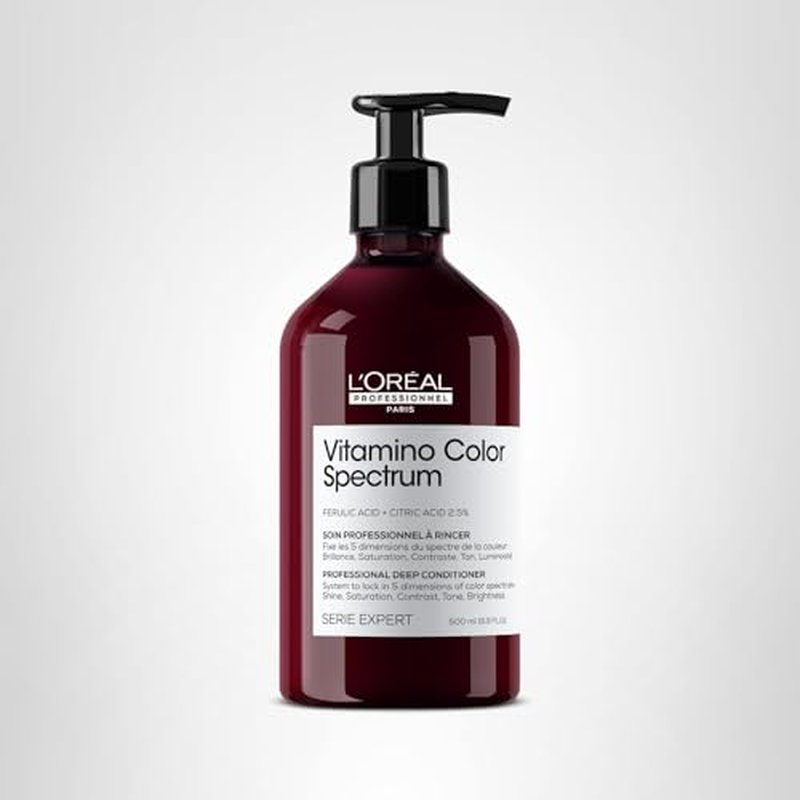 L'Oréal Professionnel Paris Vitamino Color Spectrum Deep Conditioner - Maintains Day 1 Vibrancy, Ultra High Glass Shine, Rich Vibrant Colors, Strengthens & Smoothens Hair, Color Toning