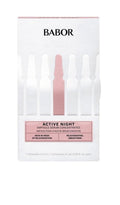 BABOR Active Night Ampoule Serum Concentrates, Hyaluronic Acid, Hydrating Night Treatment for Dry and Damaged Skin, Moisturizing 7 Day Treatment
