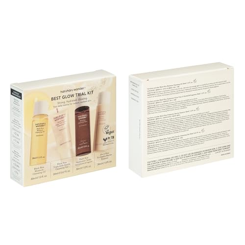 haruharu Wonder Best Glow Trial Kit, Strong, Hydrated, Glowing, Daily Routine, Mini Size, Double Cleansing, Toner, Barrier Essence