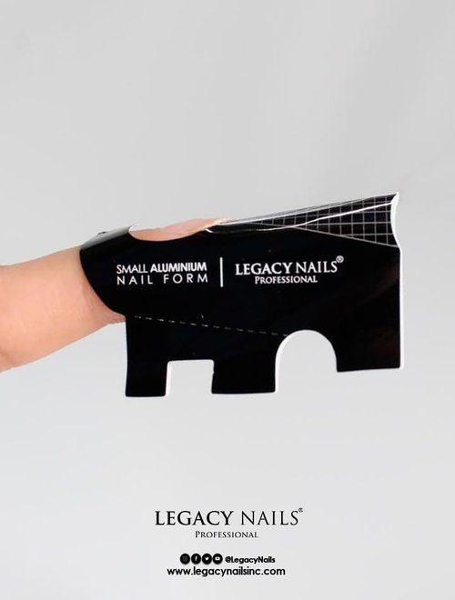Legacy Nails 300PCS Aluminium Sculpting Form - Extension Tips - Forms for Acrylic and UV Gel - Number Line for Exact Lengthening. Small Scale.