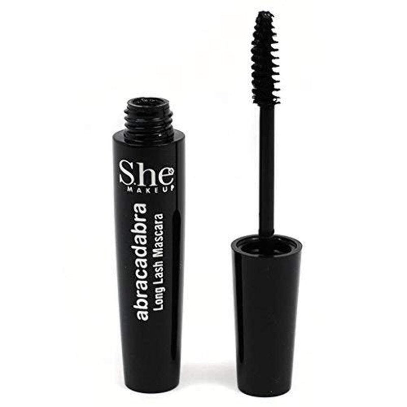 S.he Makeup Long Lash Black Mascara - Volumizing Formula for Dramatic Length