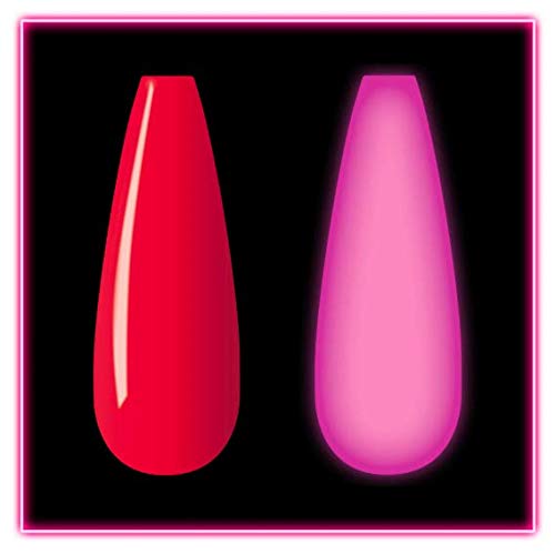 Kiara Sky Glow Collection, Long-Lasting and Lightweight Nail Dipping Powder 1 oz | Activate with UV, LED or Sunlight | RED HOT GLO