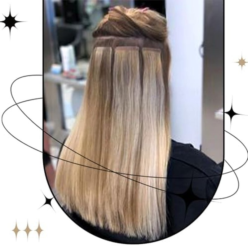 Full Shine Replacement Tape for Hair Extensions Tape in Double Sided Tape White 0.8cm*4cm 48pcs