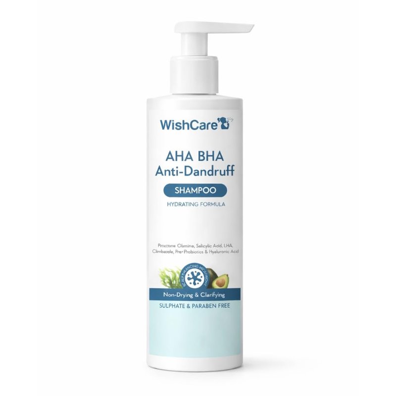 WishCare Hydrating AHA BHA Anti Dandruff Shampoo For Women & Men-Paraben & Sulphate Free Shampoo 250ml
