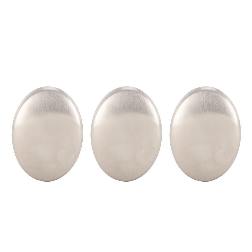 Chiffonade ‌Stainless Steel Soap Metal Odor Remover Soap Eliminating Smells Fish, Garlic, Onion froms Hands for Kitchen (3pcs)