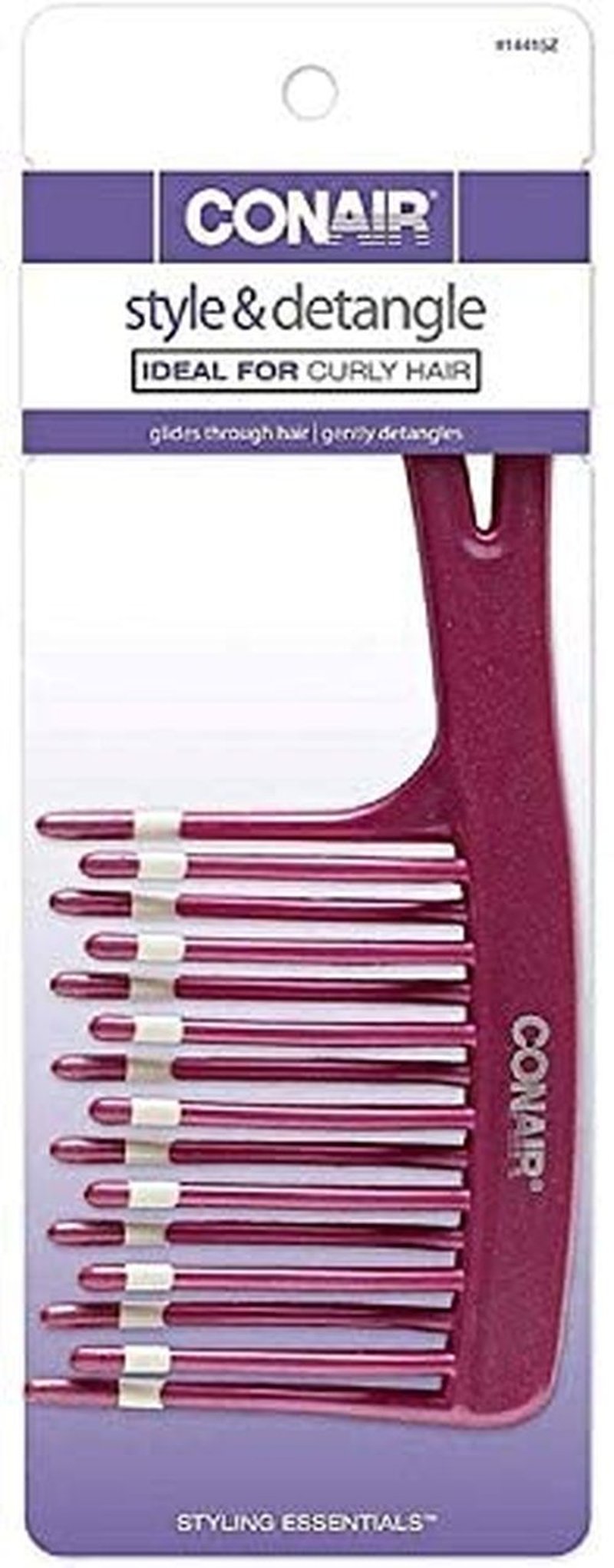 Conair Styling Essentials Detangle Comb - Effortless Styling & Hair Care | Pack of 3