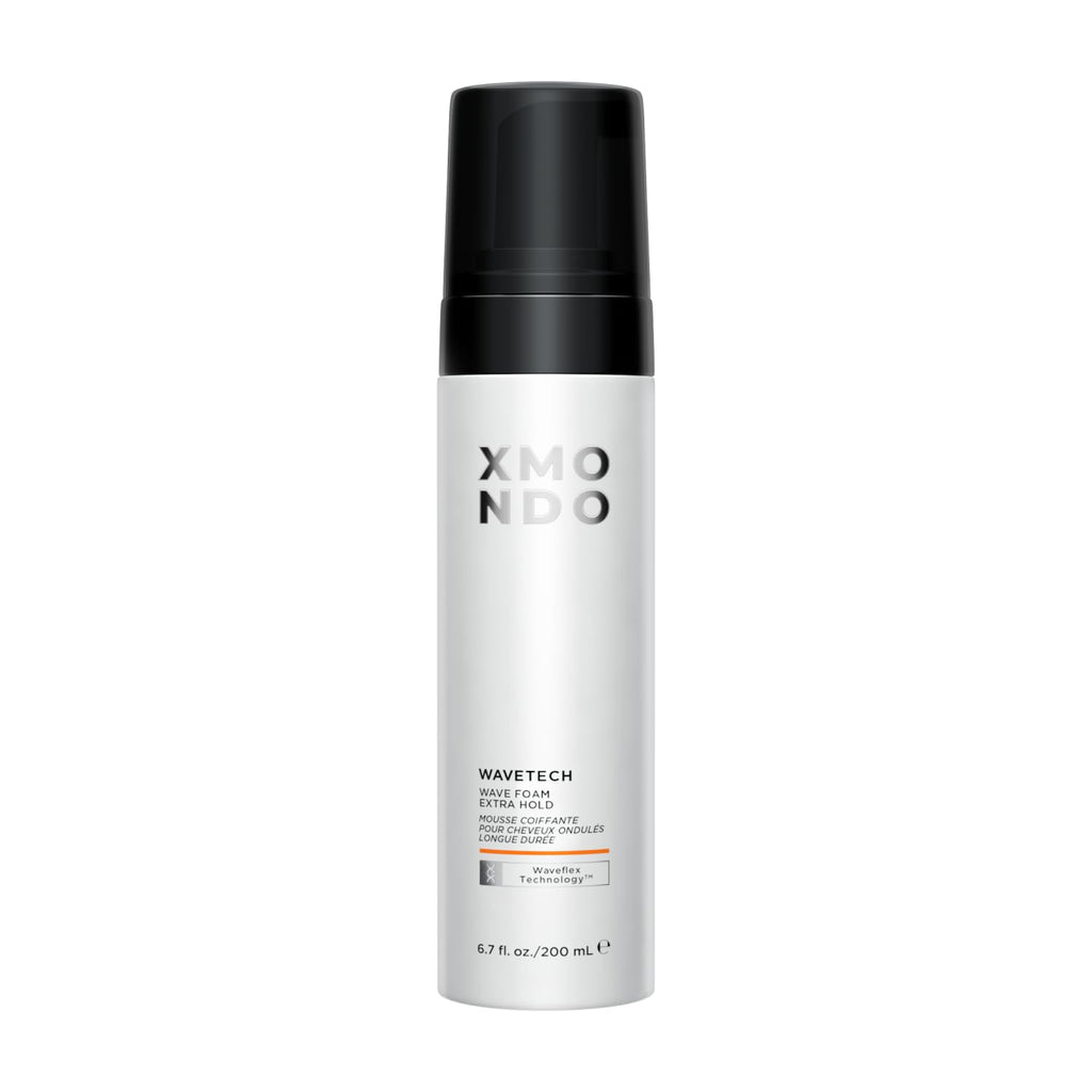 XMONDO Hair Wavetech Wave Foam - Extra Hold Vegan Formula with Pro-Vitamin B5, 6.7 Fl Oz | Anti-Frizz & Static Control