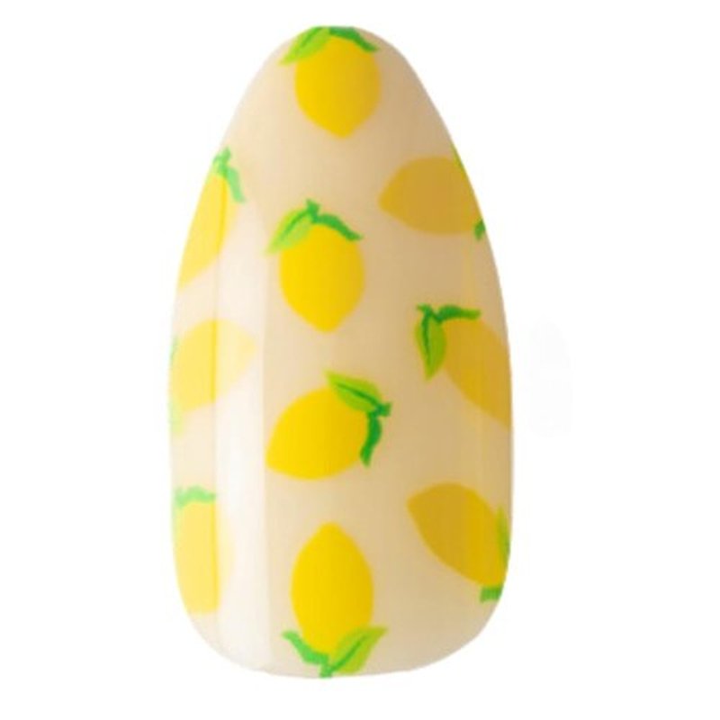 PaintLab Press-On Nails Manicure Kit, Limoncello - Almond, 24-Piece Set, Long-Lasting Fake Nails with Glue, File, Prep Pad & Cuticle Stick