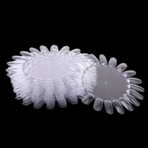 10 x Acrylic Nail Art Practice Wheel Polish Color Display Chart 20 Nail Tips by Generic