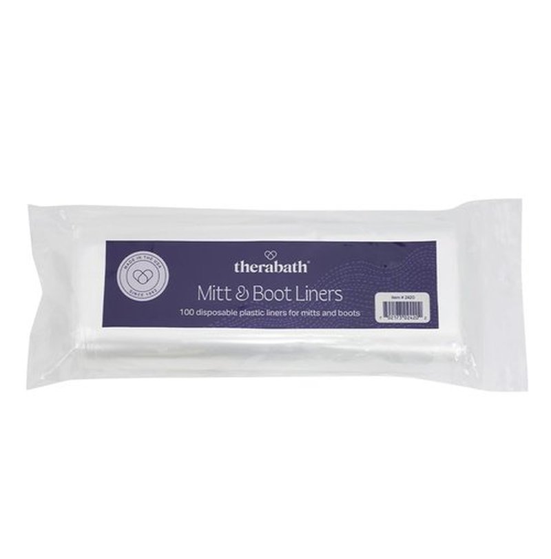 Therabath Disposable Mitt and Boot Liners, for Arthritis and Skin Therapy, Paraffin Wax Liners for Hands and Feet, Use with Insulated Mitts and Boots, for Home and Spa, Made in the USA, 100 Count