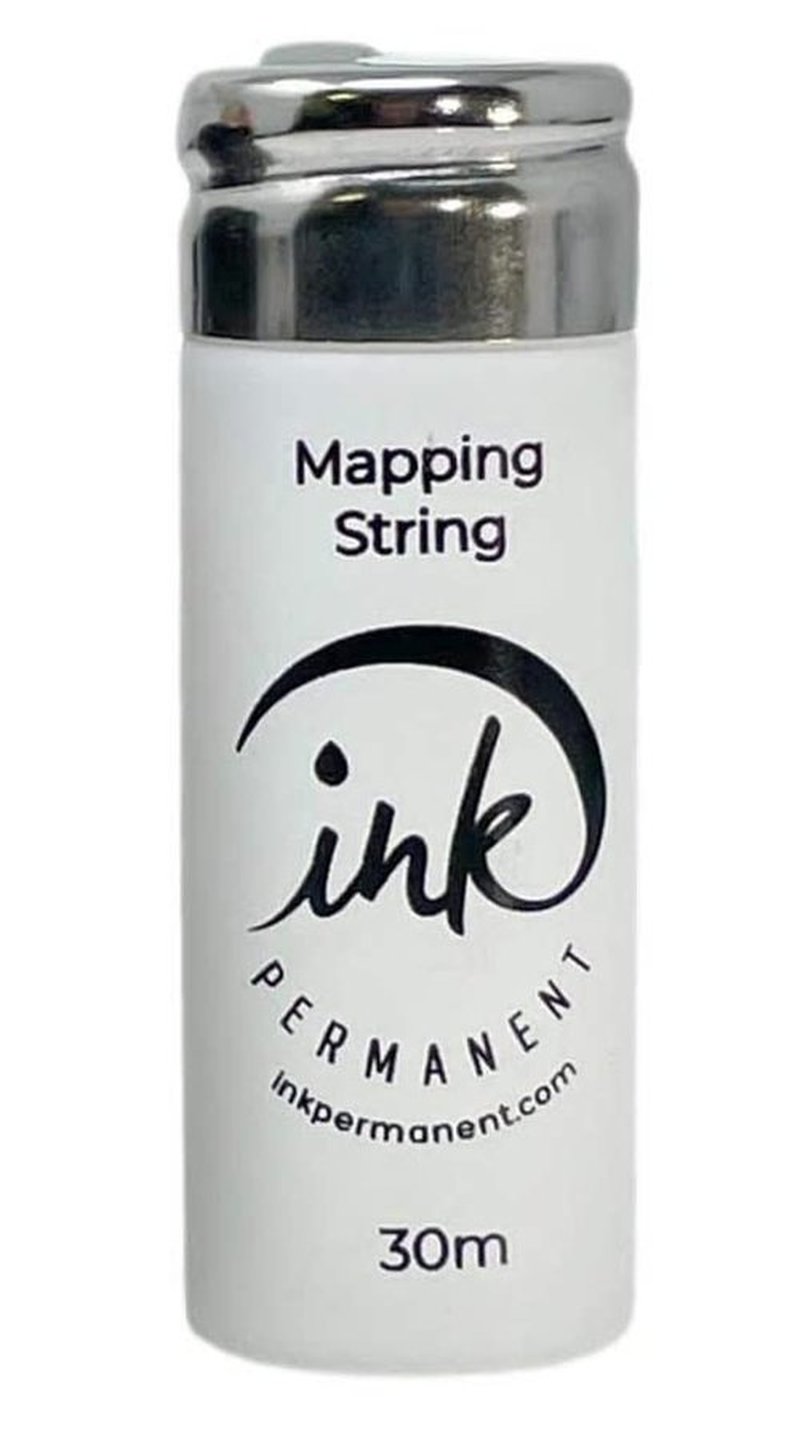 Ink Permanent White Brow Mapping String [100 Ft Bottles - 30 m] Pre-Inked String for Permanent Makeup and Microblading Supplies, Brow Mapping Kit, Eyebrow Thread for Shaping (White)