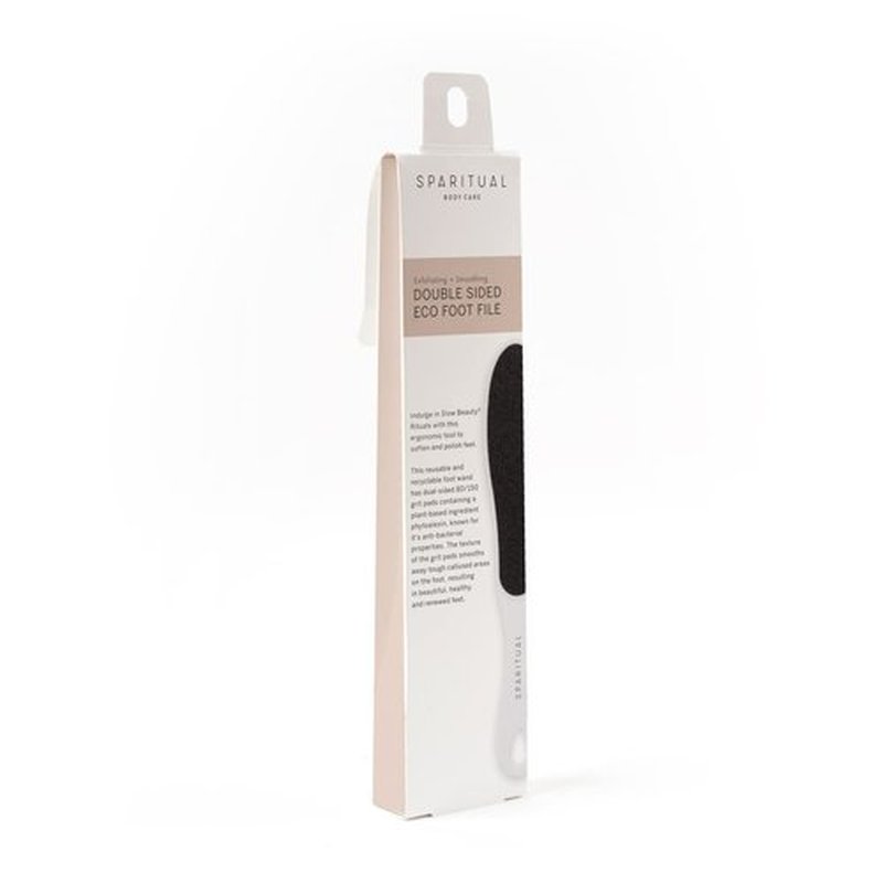 SPARITUAL Double Sided Foot File | Ergonomic Eco Foot Scrubber for Feet and Callus Removal