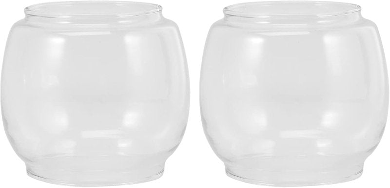 Uonlytech Oil Lamp Shade Glass - Vintage Round Kerosene Lamp Cover | 2.36 Inch Clear Protector for Home & Outdoor Lighting