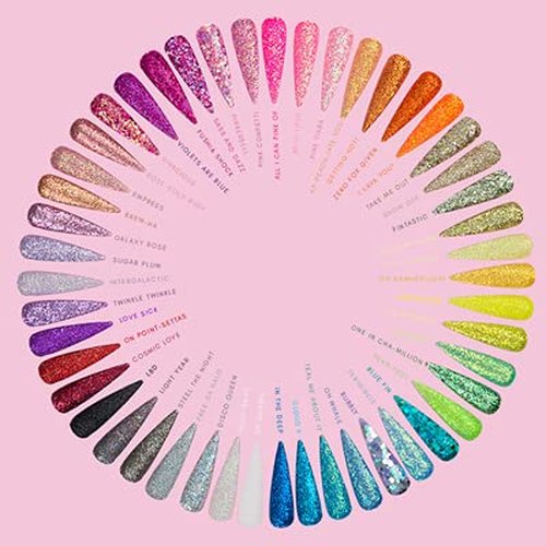 Kiara Sky Nail Art 3D Glitter 1 oz | Sprinkle On Collection | Mix with Acrylic, Gel Polish or dip Powder | All I Can Pink of