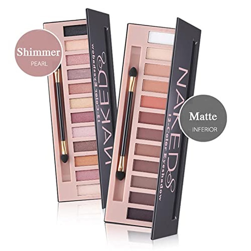Skiennix 12-Color Nude Eyeshadow Palette - Waterproof Matte & Shimmer Pigments | Professional Makeup Kit