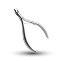 Rui Smiths Ultra-Premium Stainless Steel Cuticle Nippers - Professional Stainless Steel Cuticle Cutters - Spanish Handle, Rounded Box Joint, Matte Chrome Plated - 4mm Jaw, Single Spring