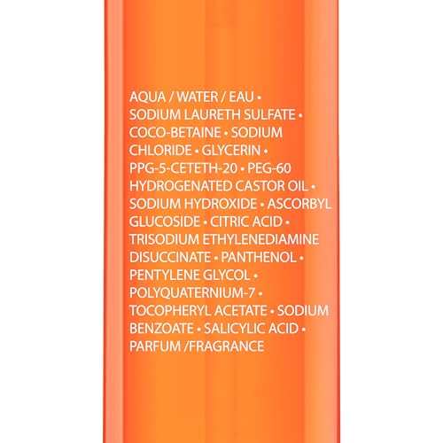 La Roche-Posay Vitamin C Brightening Face Wash, Gentle Foaming Facial Cleanser with Vitamin Cg and Vitamin B3 to Brighten and Even Skin Tone, Vitamin C Face Wash that Cleanses Dirt & Makeup, 200ml