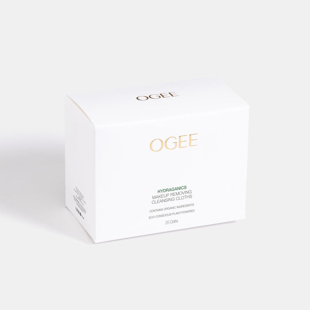 Ogee Gentle Moisturizing Facial Cleansing Cloths and Makeup Remover Wipes (20ct)
