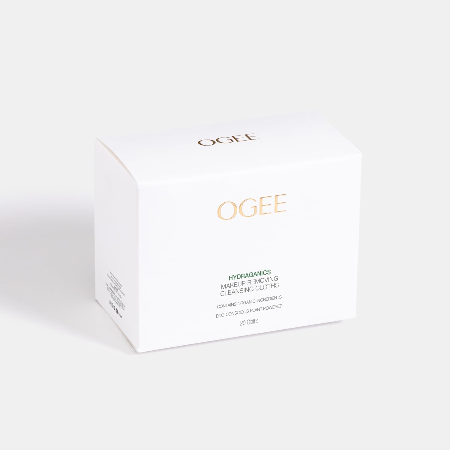 Ogee Gentle Moisturizing Facial Cleansing Cloths and Makeup Remover Wipes (20ct)