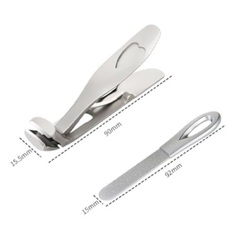 Nail Clipper for Seniors, Ergonomic Angled Head Senior Toenail Clipper, Large Angled Head Toenail Clippers with Wide Opening (Silver)