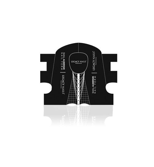 Legacy Nails 300PCS Aluminium Sculpting Form - Extension Tips - Forms for Acrylic and UV Gel - Number Line for Exact Lengthening. Small Scale.