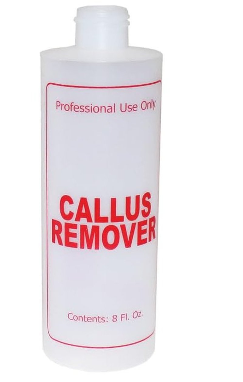 2x Plastic Bottle with Caps - 8oz Natural Color - Empty Bottle for Nail Salon Business (Callus Remover)