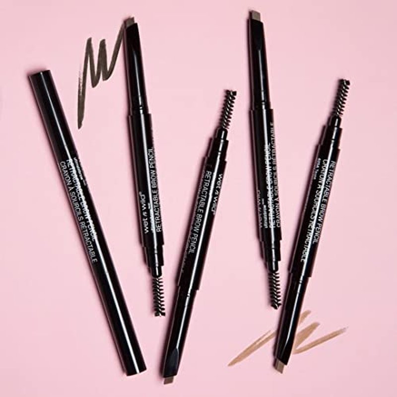 wet n wild Ultimate Eyebrow Retractable Definer Pencil, Dark Brown, Dual-Sided, Fine Tip, Shapes, Defines, Fills Brows Makeup (Pack of 2)