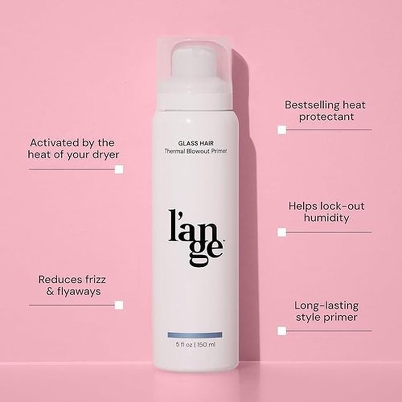 L'ANGE HAIR Glass Hair Heat Protectant Spray - Anti-Frizz Blow Dry Mist | Lightweight Thermal Protection | 5 fl oz, 2-Pack