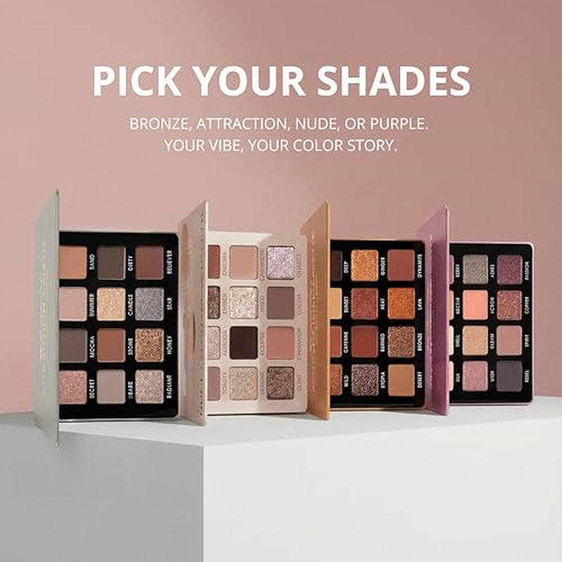 Lamora Nude Eyeshadow Palette - 12 Soft Pink Rose Shadows, Multi-Use Eye Makeup Palette with Matte & Shimmer Finishes, Ultra-Blendable Everyday Neutrals, Long-lasting Wear, Travel Makeup with Mirror