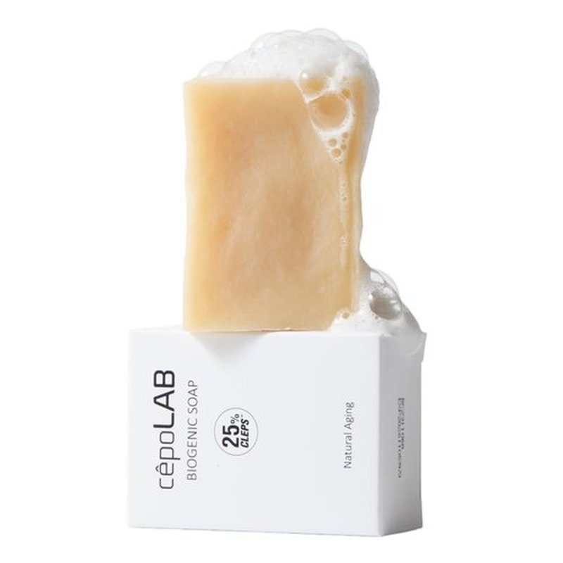cepoLAB Biogenic Soap with 25% CLEPS®, Gentle Hydrating Cleanser – Cold Processed with Olive Oil, Shea Butter & Lavender Oil, Nourishing Skincare for Face & Body, 3.53 oz