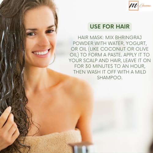 (0.5 Pound) 100% Natural Bhringraj Powder 227 Grams | Pure Eclipta Alba For Hair Health & Skin