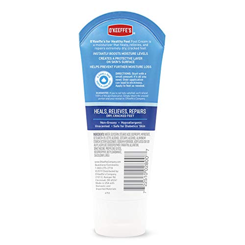 O'Keeffe's K0280004-12 Healthy Feet Foot Cream Tube (12 Pack), 3 oz