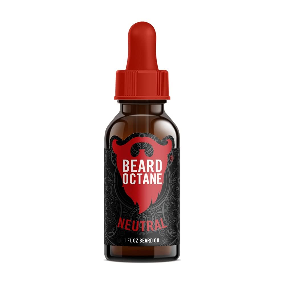 Beard Octane Beard Oil for Men – Neutral (Unscented) – Softens & Conditions Dry Beards With Argan & Jojoba – 1oz
