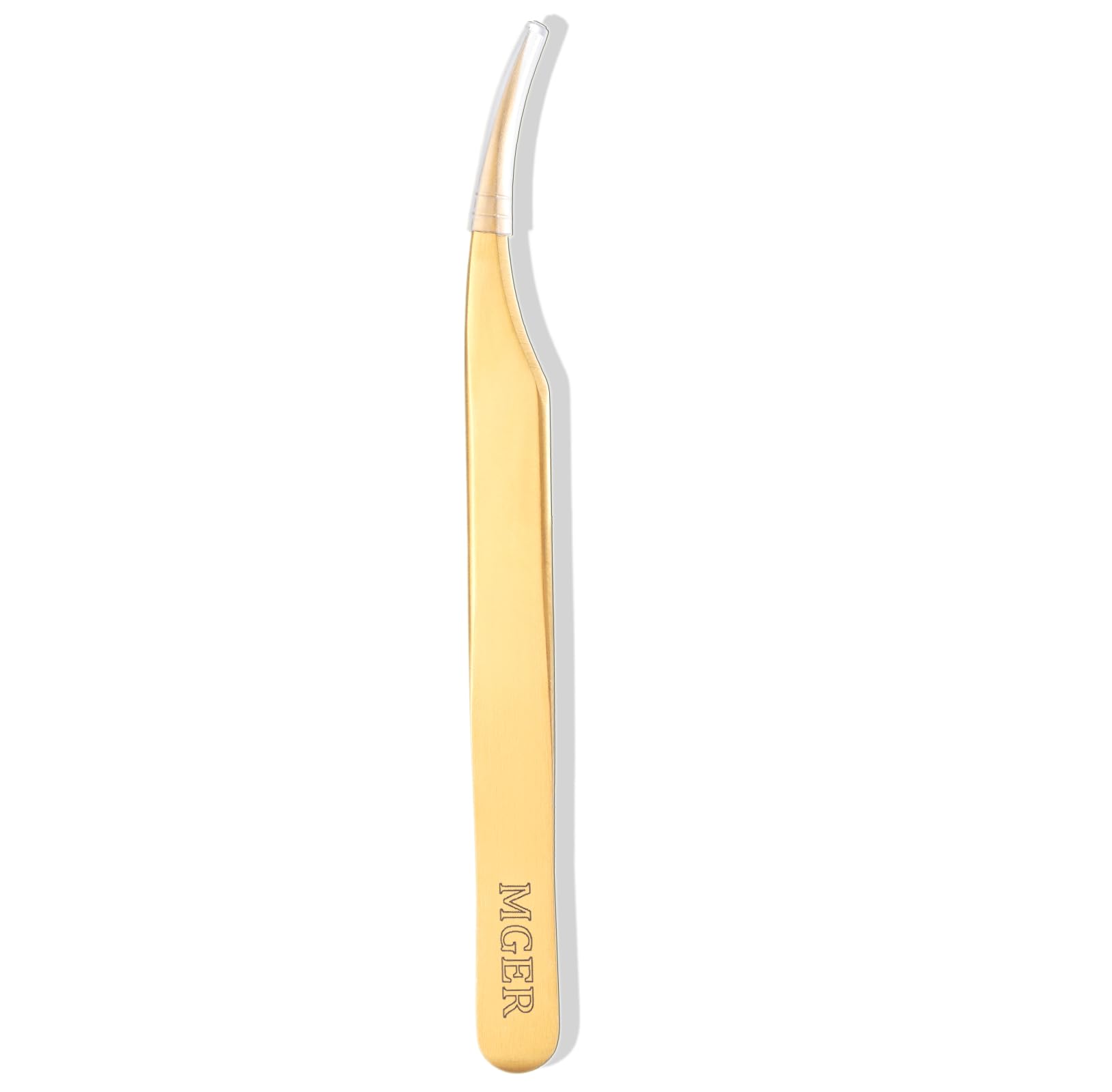 MGER Isolation Tweezers for Eyelash Extensions, Professional Hand Calibrated Dolphin tip Tweezers & eyelash tweezers for lash extensions, Effortless Application with Precision Tweezers, Gold