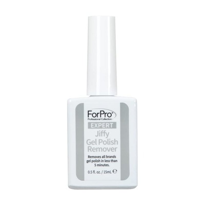 ForPro Professional Collection Expert Jiffy Gel Polish Remover, Removes All Brands Gel Polish in Less Than 5 Minutes, Quick & Easy Gel Removal, No Foil Wrapping or Soaking Needed, 0.5 Fl. Oz.