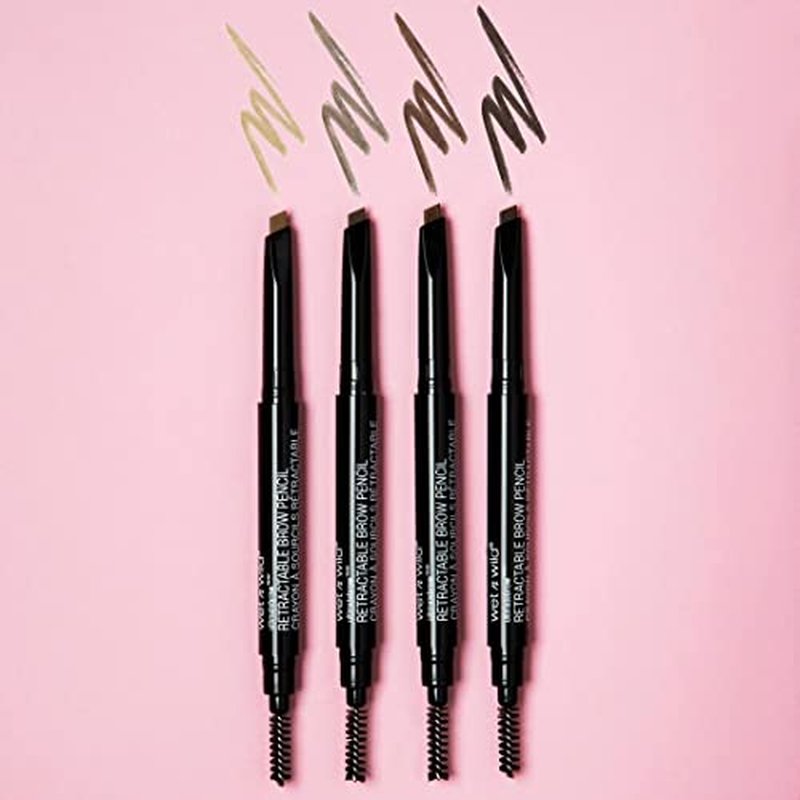 wet n wild Ultimate Eyebrow Retractable Definer Pencil, Dark Brown, Dual-Sided, Fine Tip, Shapes, Defines, Fills Brows Makeup (Pack of 2)